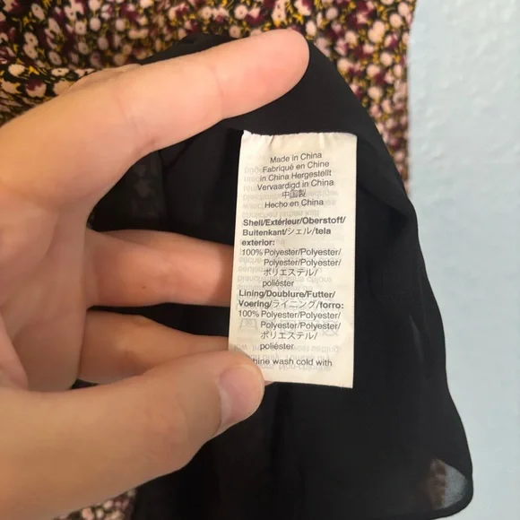 Hatch x J. Crew Maternity Pink Black Floral Sleeveless V Neck Blouse Medium Larg - Picture 9 of 9